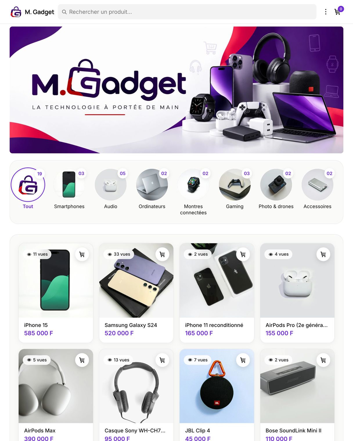 Aperçu de la boutique M. Gadget